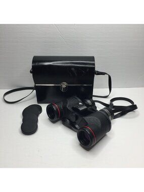 Vintage JCPenney 7-15/35 Zoom Binoculars Case Fully Coated Optics RTC 11 JT11